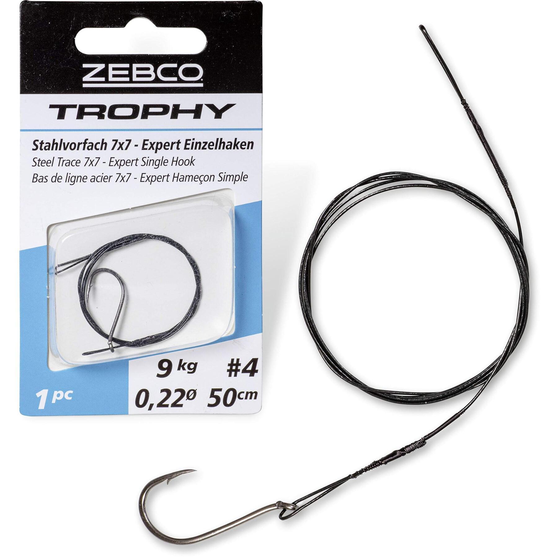 Pojedynczy hak stalowy przypon Zebco Trophy Trace 7x7 - Expert