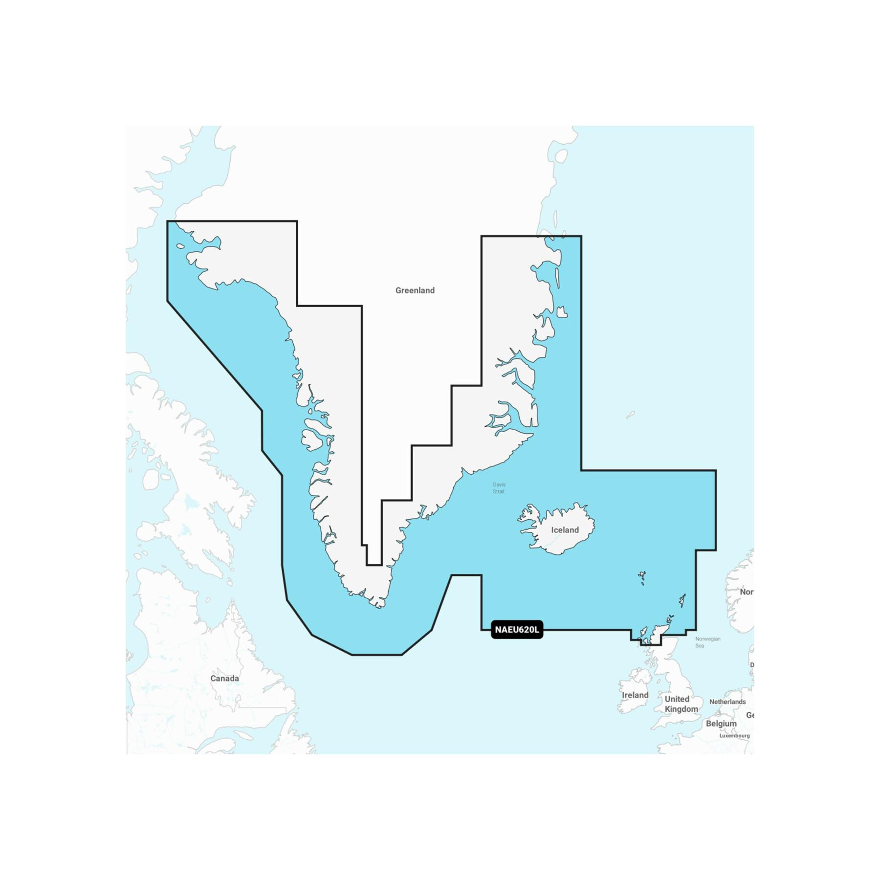 Mapa nawigacyjna + duży sd - grenlandia - islandia Navionics
