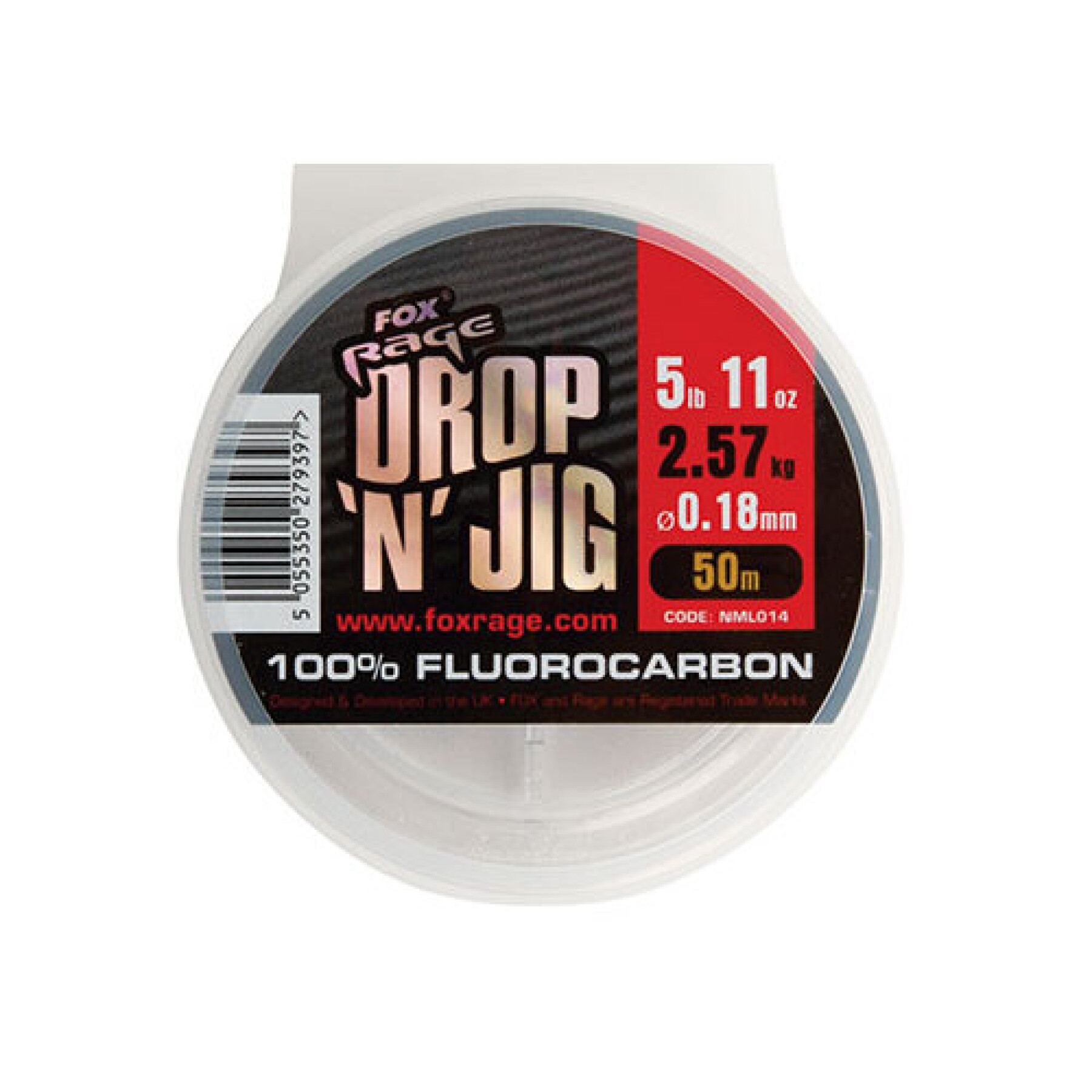 Fluorocarbon Fox Rage drop & jig 5.15kg / 11.35lb x 50m