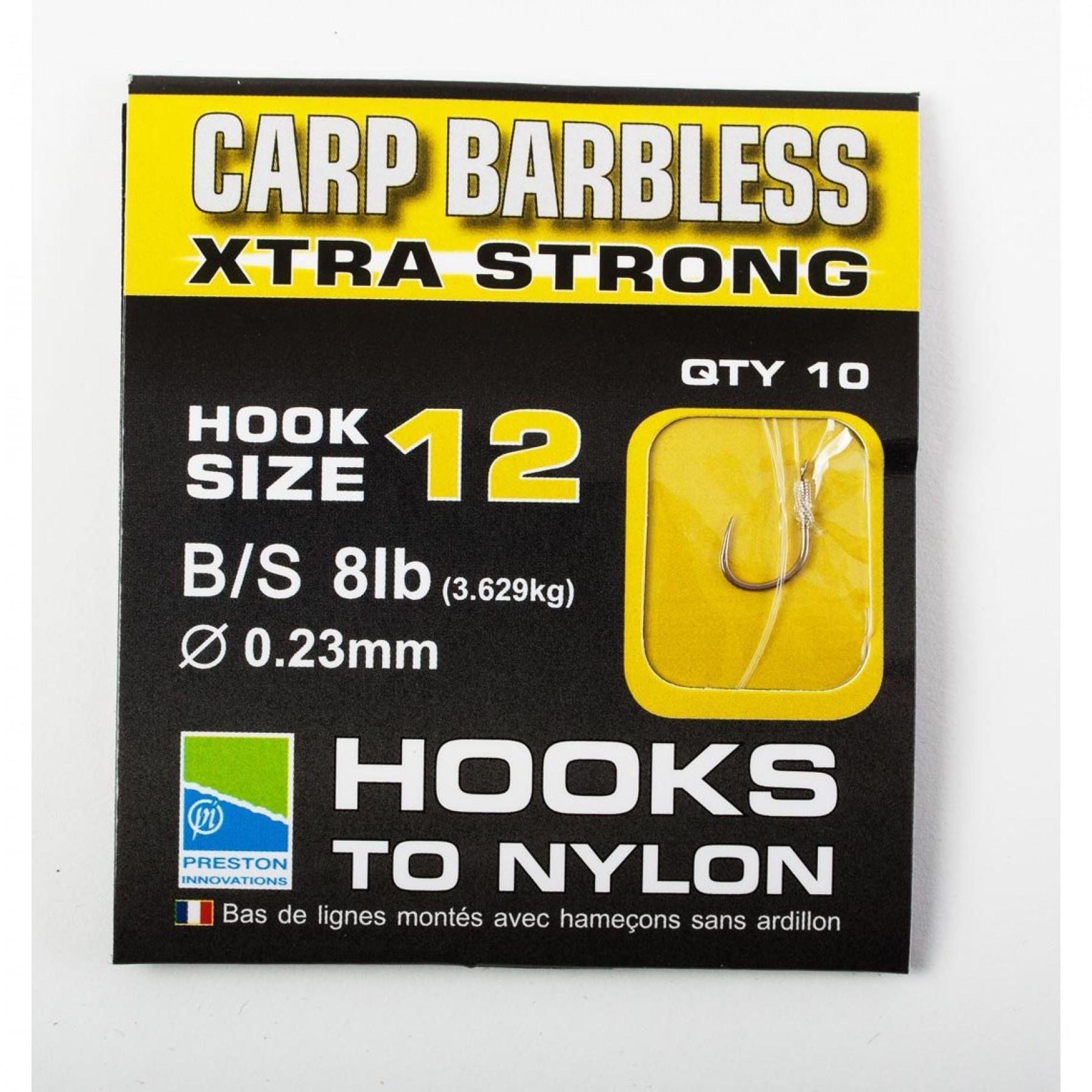Haki bezzadziorowe Preston Carp Xtra Strong Hooks To Nylon Size 14