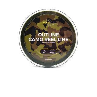 Nylon wędkarski Avid Outline camo reel line 12lb 1000 m 1x3
