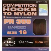 Haki montażowe Preston Competition 355 Hooks To Nylon Size 16