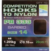 Haki montażowe Preston Competition 333 Hooks To Nylon Size 14