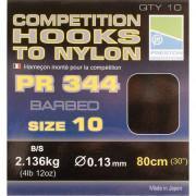 Haki montażowe Preston Competition 344 Hooks To Nylon Size 10
